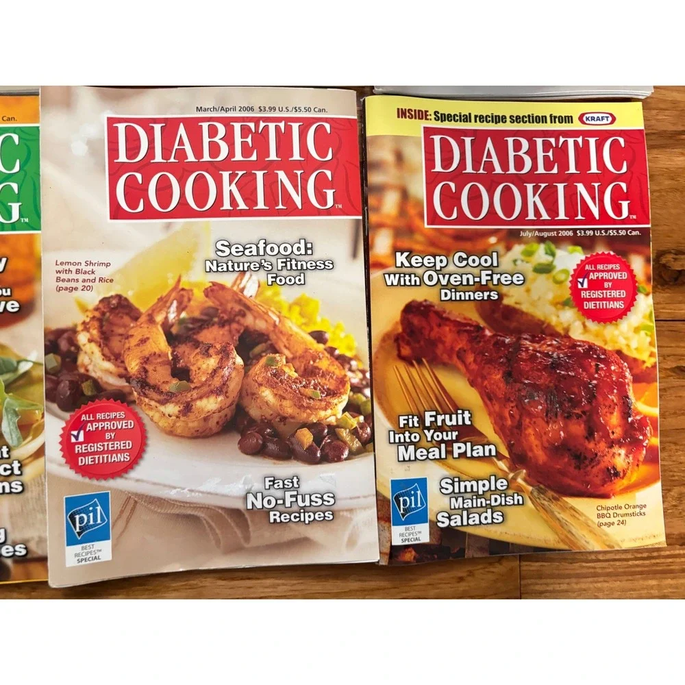 Lot of 9 Diabetic Cooking Magazines 2005-2006‎  Slow Cooker Holiday Recipes